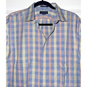 Lands' End‎ Supima No Iron Pinpoint Plaid Dress Shirt 17-33 - Traditional Fit